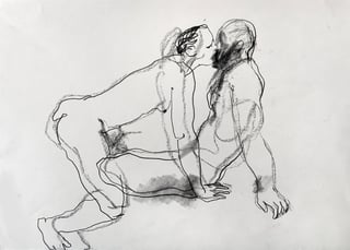 Zeichnung #10 aus der Serie „Lovers“