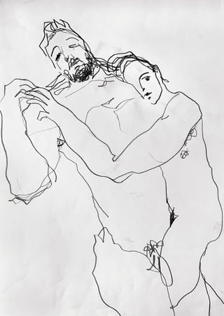 Zeichnung #16 aus der Serie „Lovers“