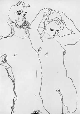 Zeichnung #17 aus der Serie „Lovers“