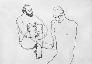 Zeichnung #18 aus der Serie „Lovers“