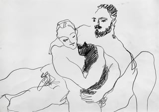 Zeichnung #19 aus der Serie „Lovers“