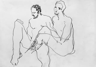 Zeichnung #20 aus der Serie „Lovers“