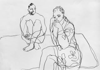 Zeichnung #23 aus der Serie „Lovers“
