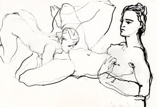 Zeichnung #25 aus der Serie „Lovers“